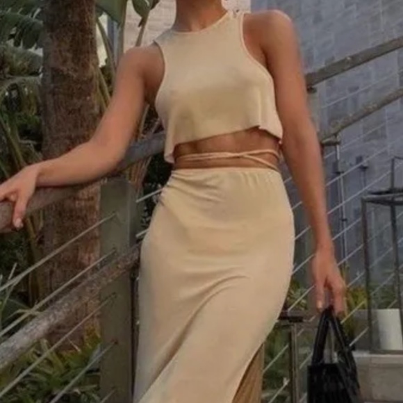 Danielle Bernstein Tie Skirt Set - Black - Picture 2 of 3